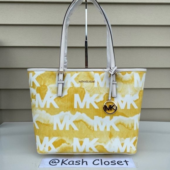 Michael Kors MK JST Medium Logo Print Tote Bag | Handbag | Purse - Picture 1 of 12